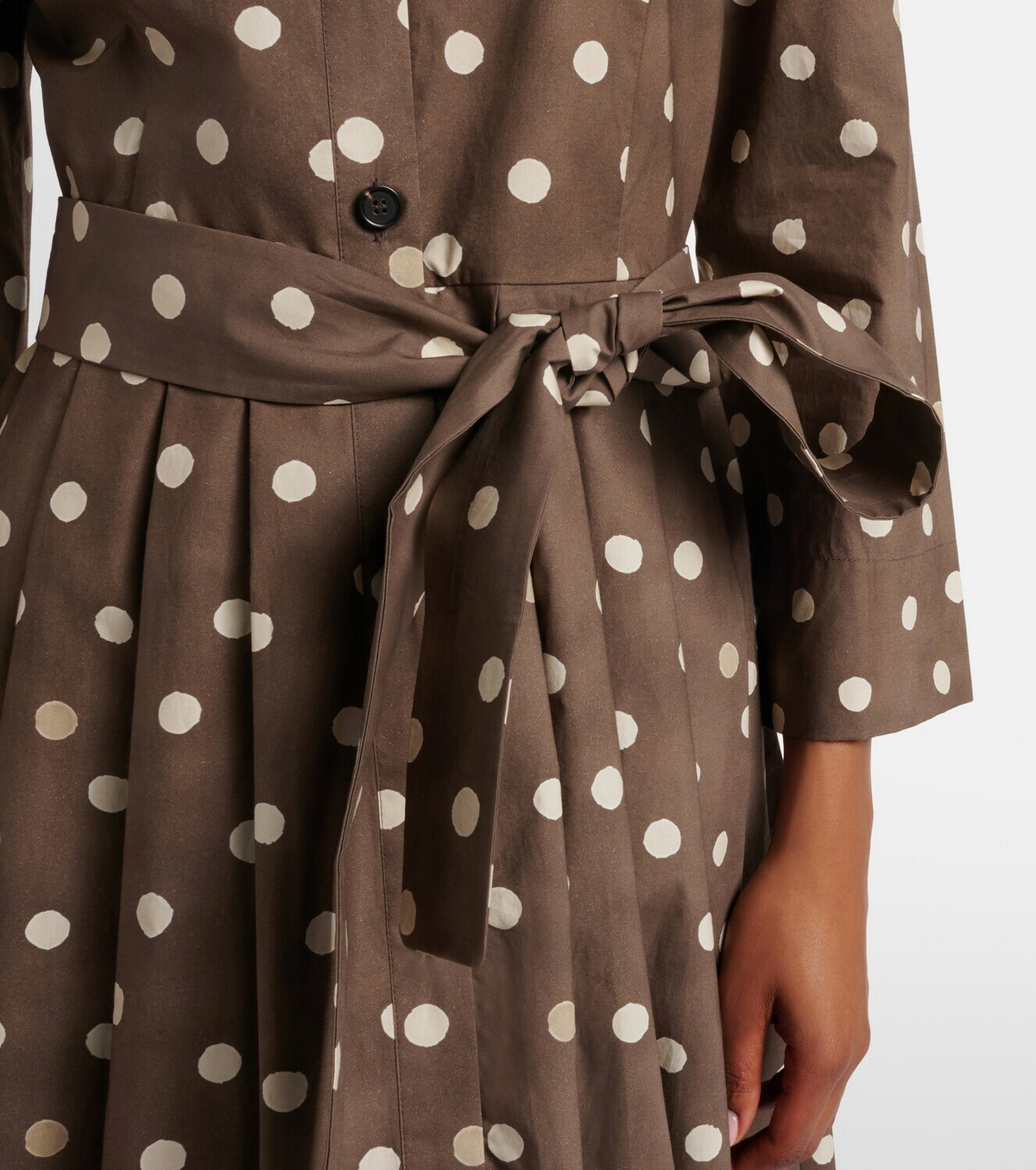'S Max Mara Pesche polka-dot cotton shirt dress