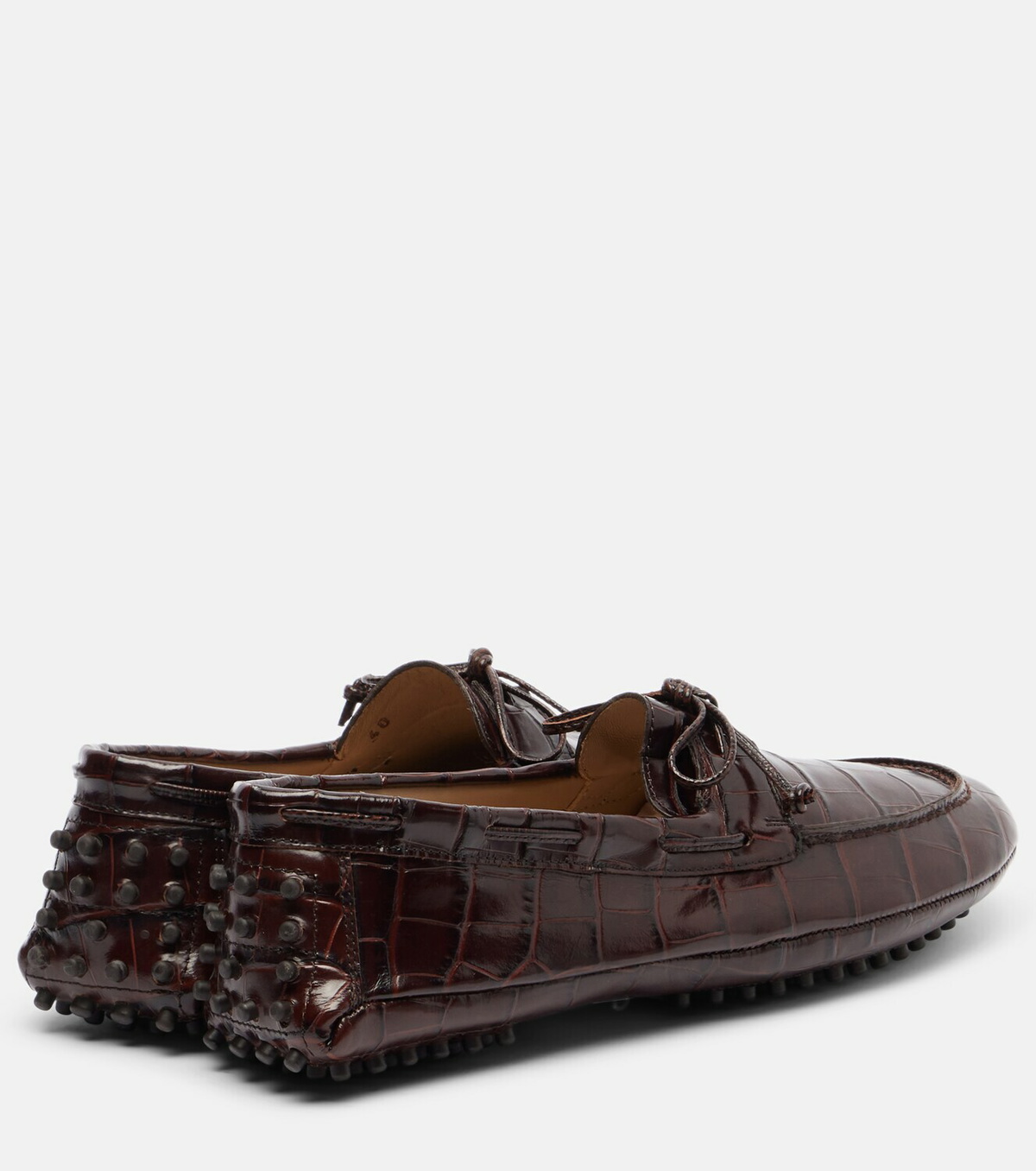 Le Monde Béryl Croc-effect driving shoes