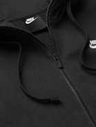 Nike - NSW Logo-Embroidered Cotton-Blend Jersey Zip-Up Hoodie - Black