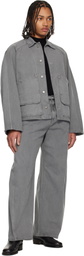 LE17SEPTEMBRE Gray Garment-Dyed Hunting Denim Jacket
