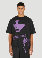 Asymmetric Festival of Fools T-Shirt in Black