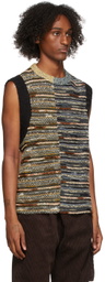 Andersson Bell Navy & Beige Contrast Knit Vest