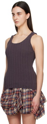 Acne Studios Purple Rib-Knit Tank Top