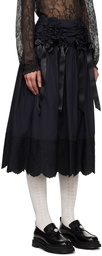 Simone Rocha Black Bow Midi Skirt