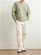 Les Tien - Distressed Cotton-Jersey Sweatshirt - Green