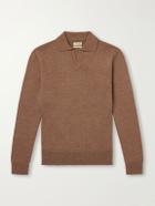 De Bonne Facture - Merino Wool Polo Sweater - Brown