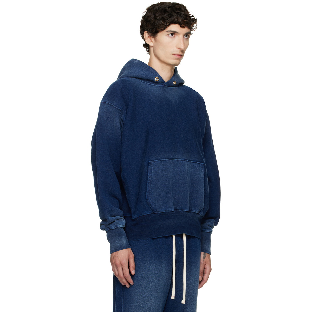 Les Tien Navy Heavyweight Hoodie