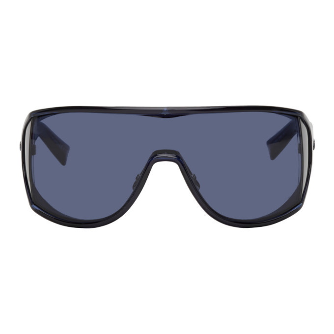 Photo: Givenchy Blue GVisible Mask Frame Sunglasses