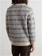 J.Crew - Paul Fair Isle Brushed Wool Sweater - Blue