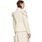 Roberts | Wood Off-White Twill Removable Sleeves Blazer
