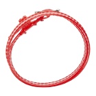 Maison Margiela Red Transparent Wrap Bracelet