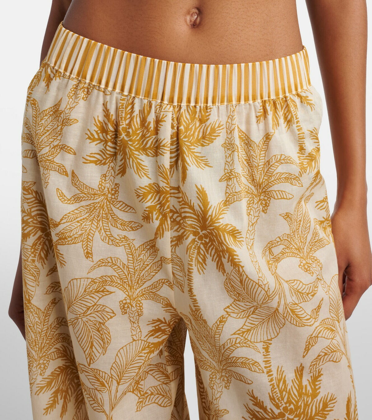 Eres Itinerant printed cotton wide-leg pants