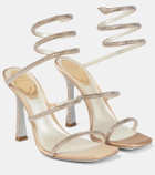 Rene Caovilla Cleo embellished satin sandals