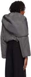 Y/Project Gray Snap Off Puffer Jacket
