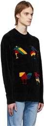 4SDESIGNS Black 4 Birds Sweater