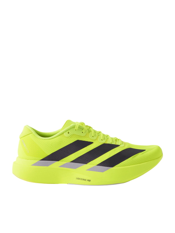 Photo: ADIDAS RUNNING - Adizero Evo SL Striped Ripstop Running Sneakers - Yellow