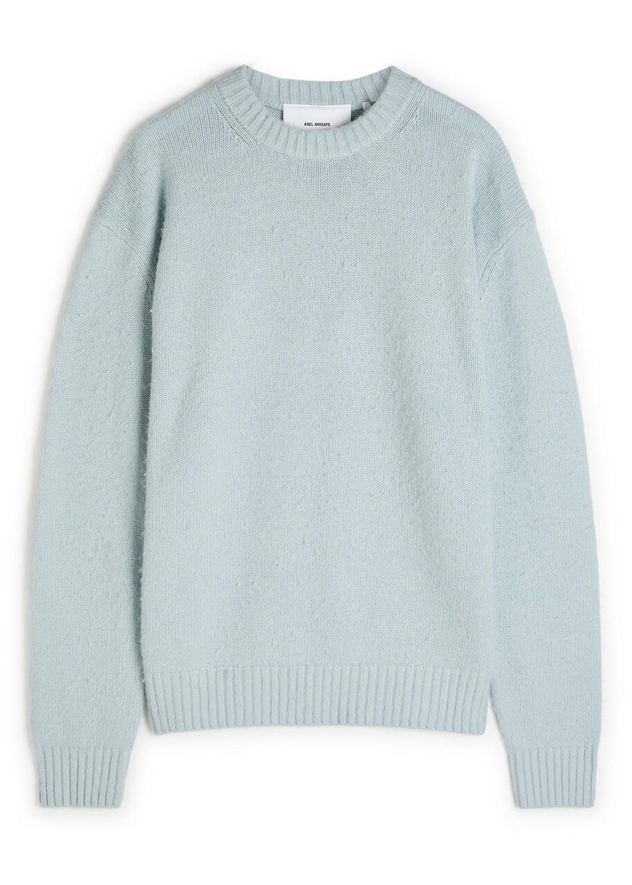 Axel Arigato Patch Beyond Wool-blend Sweatshirt Light Blue