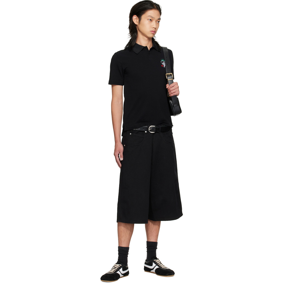 LU'U DAN Black 'Blacklisted School Boy' Polo