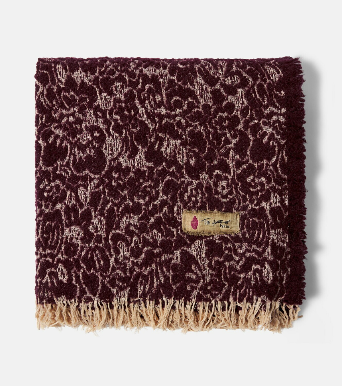 The House of Lyria Malghe wool and cotton-blend throw