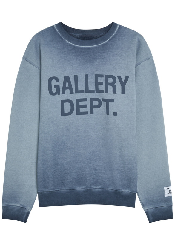 Photo: Gallery Dept. Logo-print Washed Cotton Sweatshirt Blue