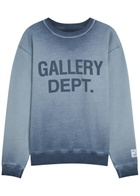 Gallery Dept. Logo-print Washed Cotton Sweatshirt Blue