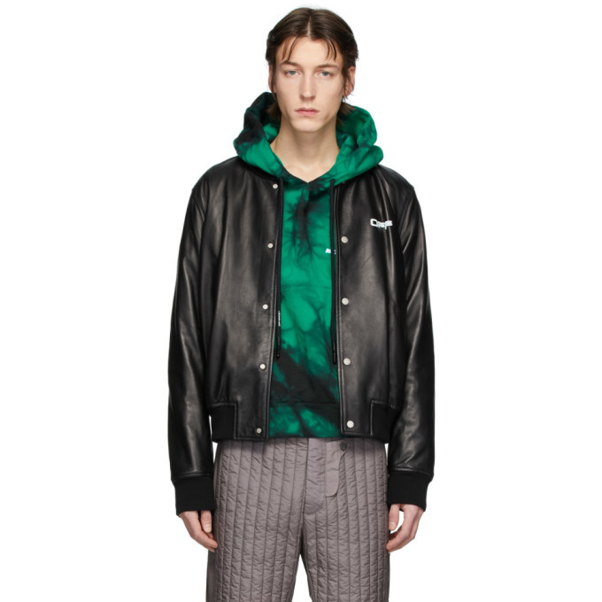 OFF-WHITE FW20 Arrows Printing Baseball Jacket Men Black