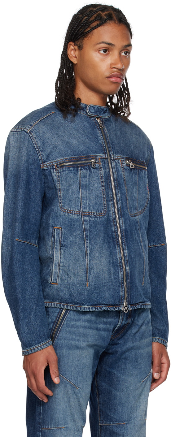 Diesel Blue D-Barcy-Bk-S Denim Jacket Diesel