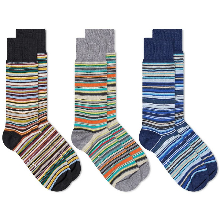 Photo: Paul Smith Men's Socks - 3 Pack in Multicolour