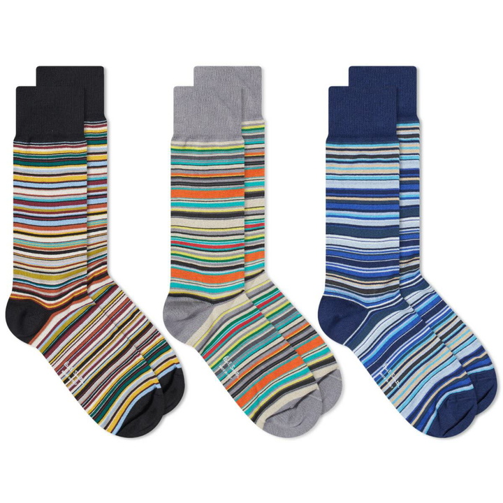 Photo: Paul Smith Men's Socks - 3 Pack in Multicolour