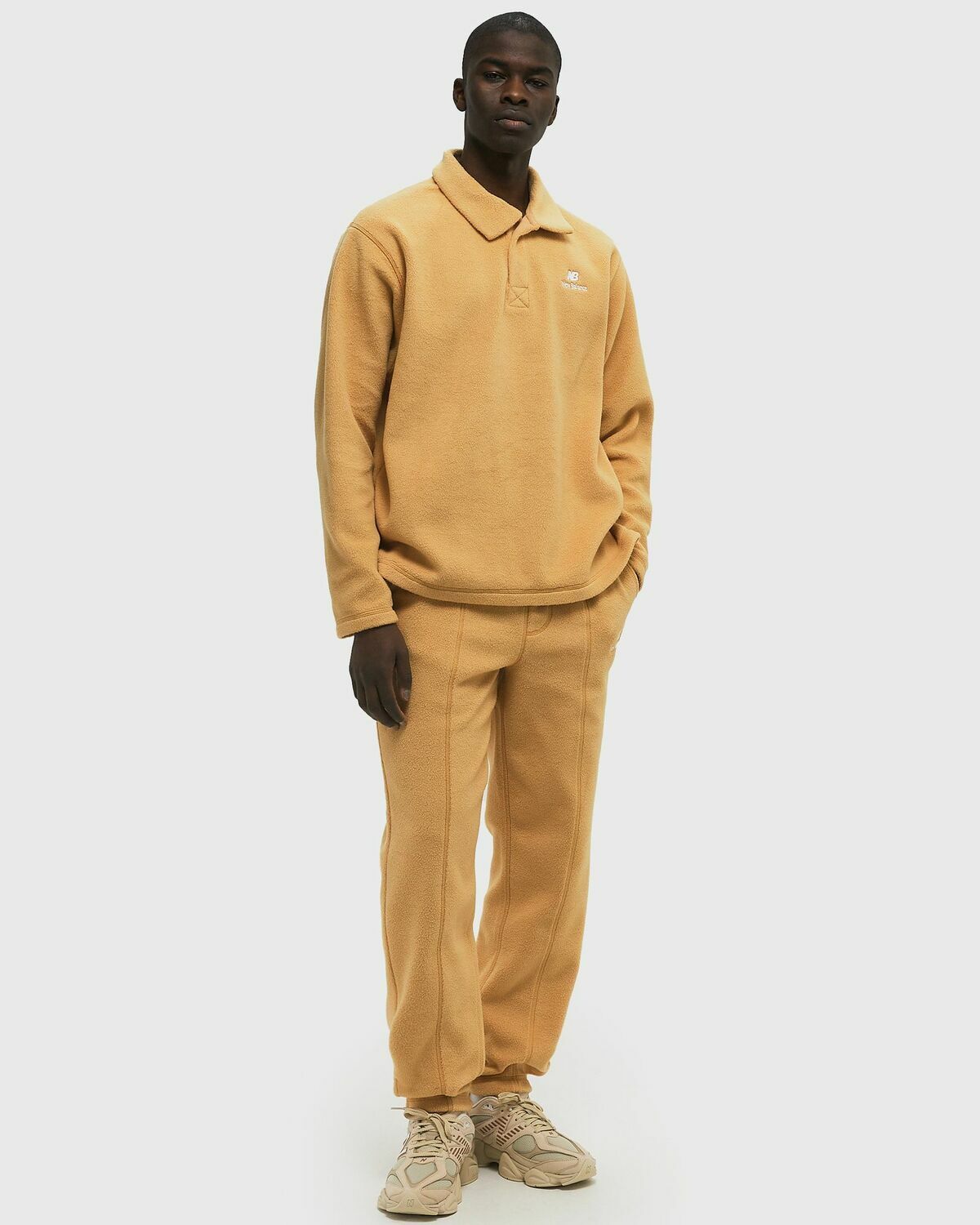 New Balance Polar Fleece Polo Brown Men