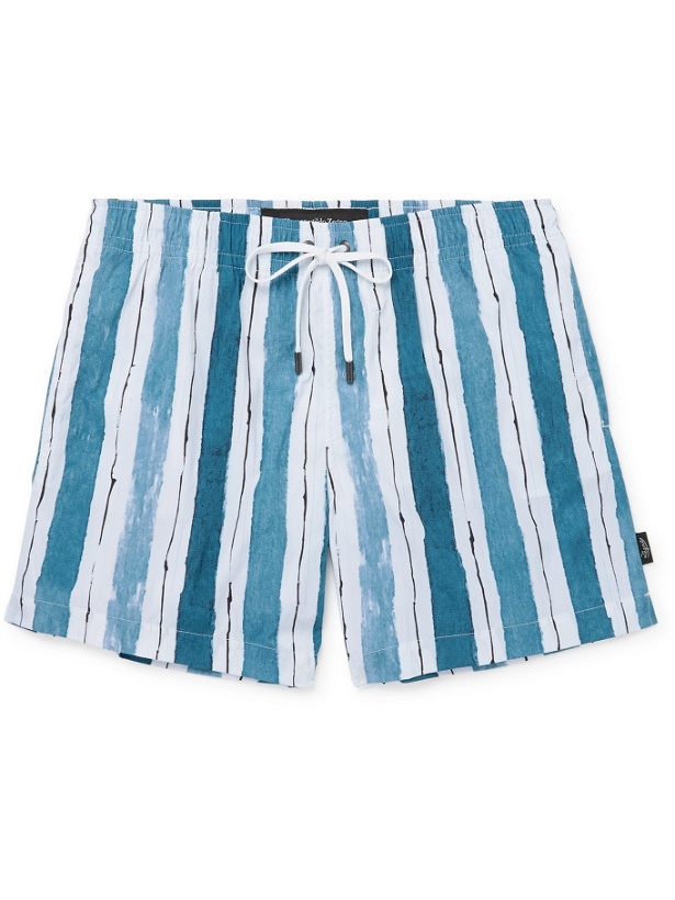 Photo: ERMENEGILDO ZEGNA - Striped Swim Shorts - Blue