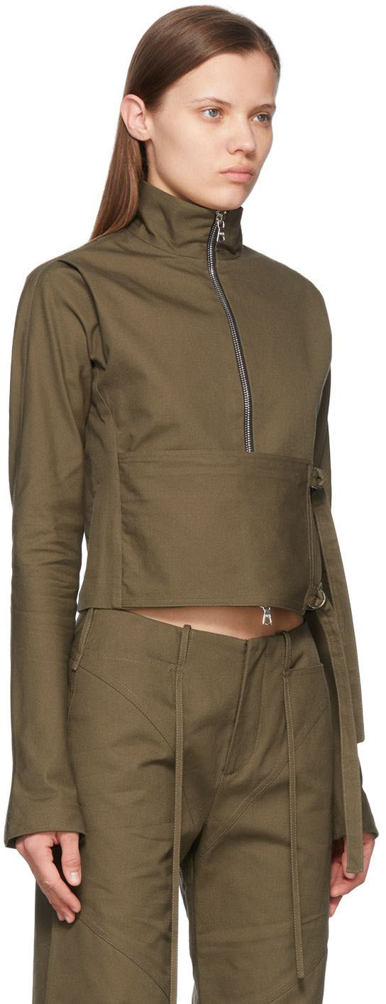 ioannes Khaki Combat Wrap Jacket