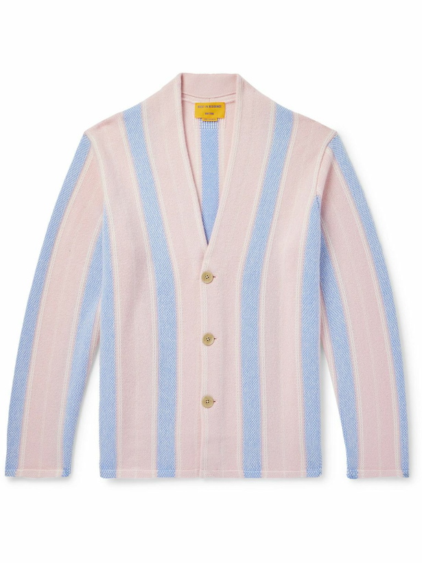 Photo: Guest In Residence - Baja Everywear Striped Cashmere Cardigan - Pink