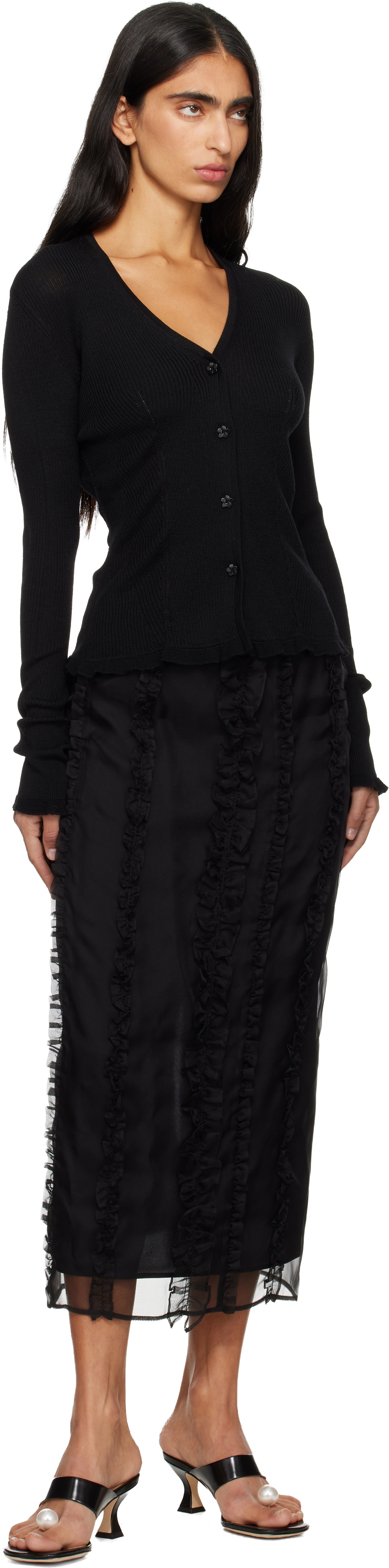 Cecilie Bahnsen Black Bessie Cardigan