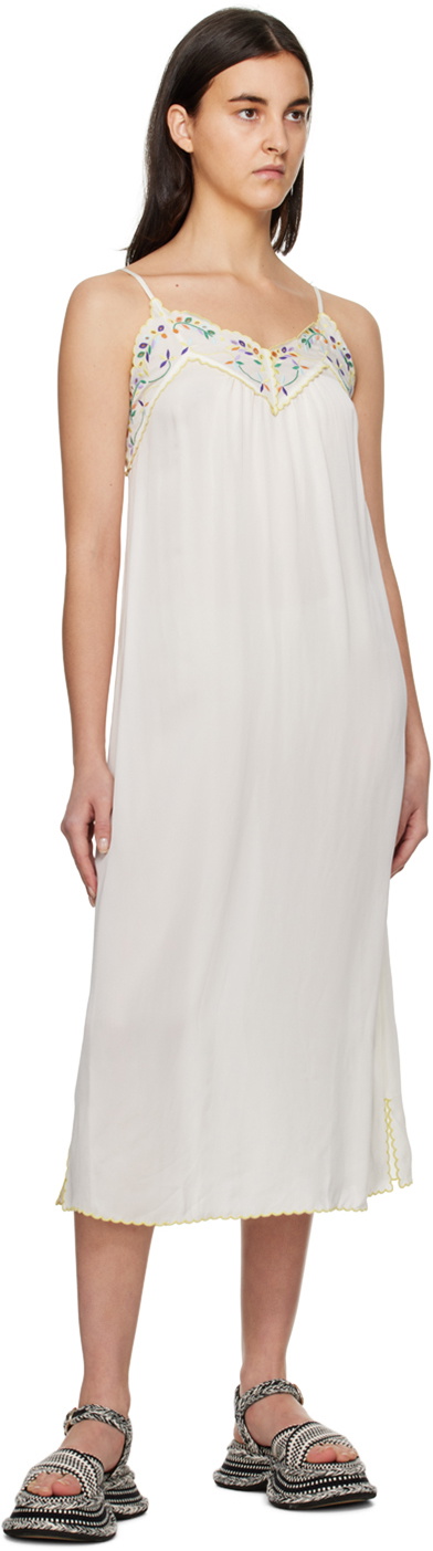 See by Chloé White Embroidered Midi Dress