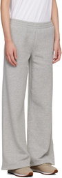 ANINE BING Gray Kacey Monogram Sweatpants