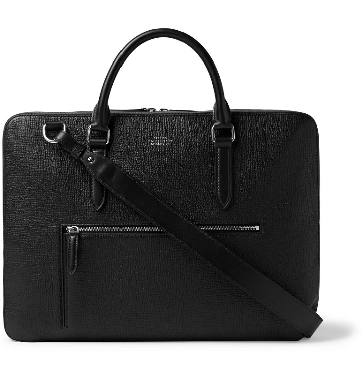 Photo: Smythson - Ludlow Full-Grain Leather Briefcase - Black