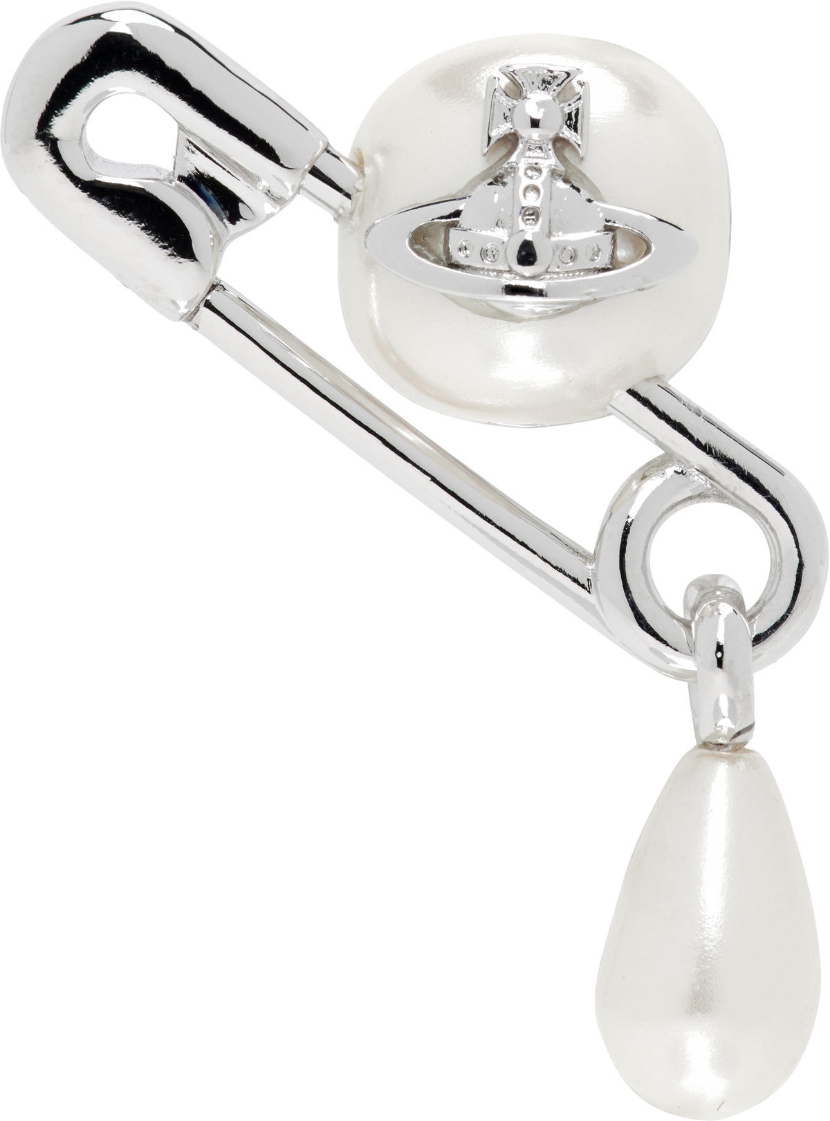 Vivienne Westwood Man Diamante Heart Stud Single Earring Vivienne