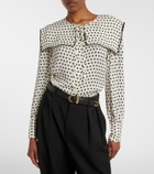 Frame Fleet polka-dot silk blouse