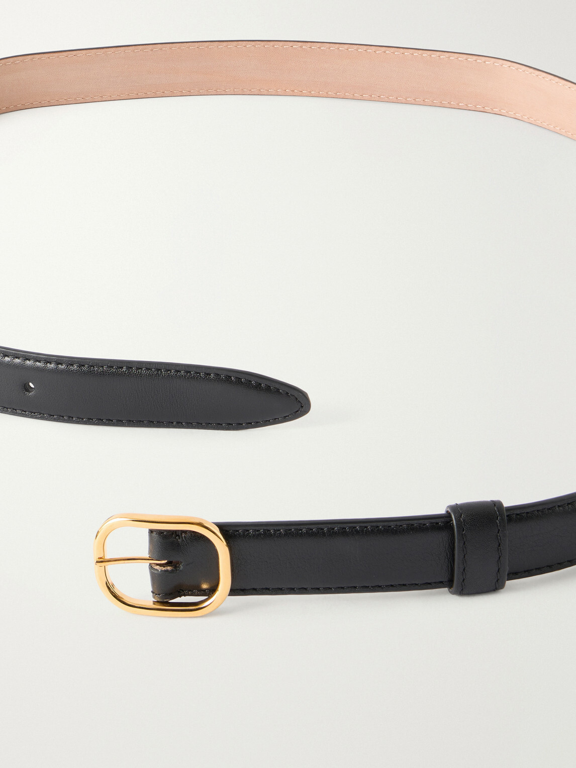 Husbands - 1.5cm Leather Belt - Black