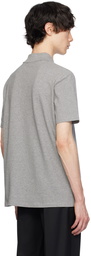 Balmain Gray Embroidered Polo