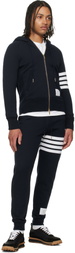 Thom Browne Navy Classic Loopback 4-Bar Sweatpants