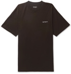 Carhartt WIP - Script Logo-Embroidered Cotton-Jersey T-Shirt - Black