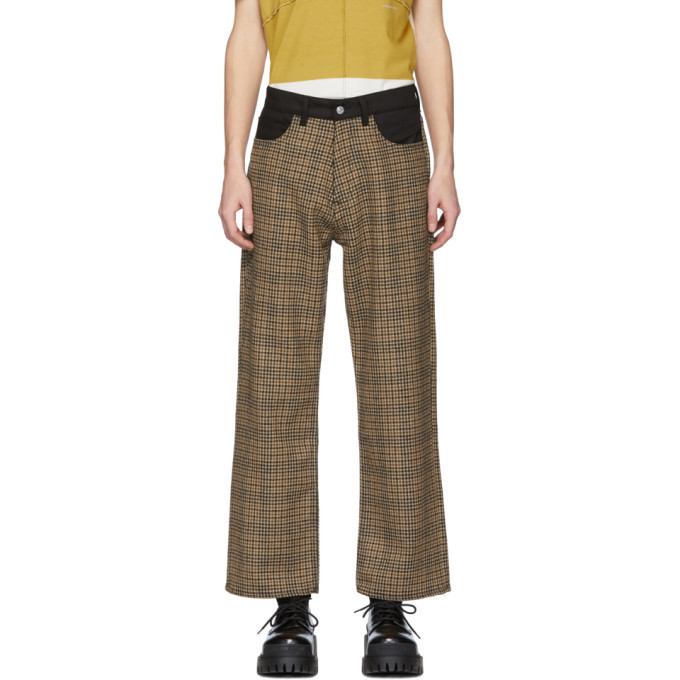 Photo: Our Legacy Beige and Brown Highgate Houndstooth Trousers