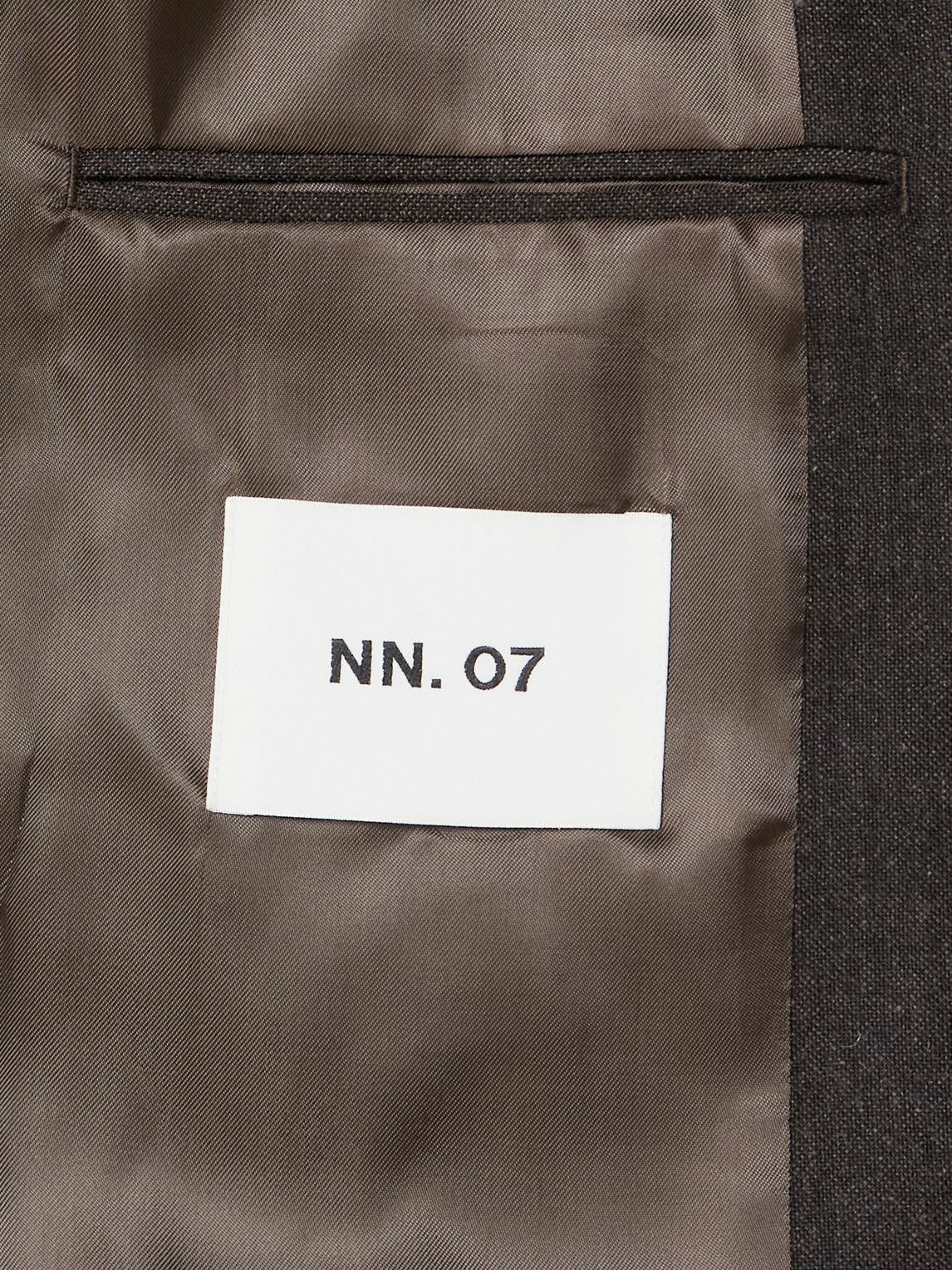 NN07 - Timo 10005 Recycled Woven Suit Jacket - Brown