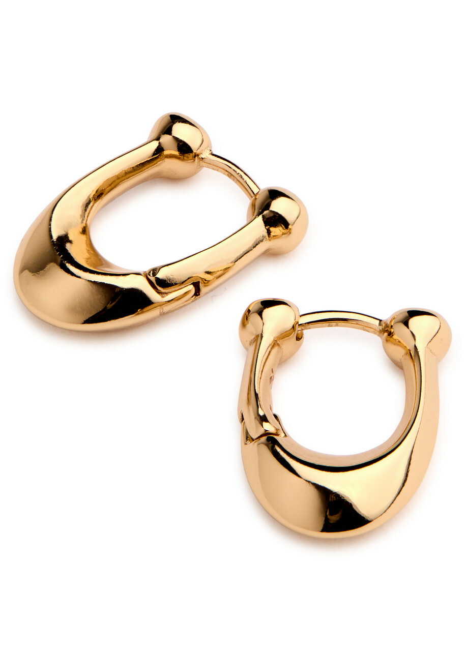 Coach Signature C Huggie Hoop Earrings - Gold - One Size