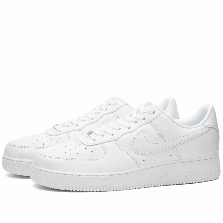 Photo: Nike Men's X Nocta Air Force 1 Low Sp Sneakers in White/Colbalt