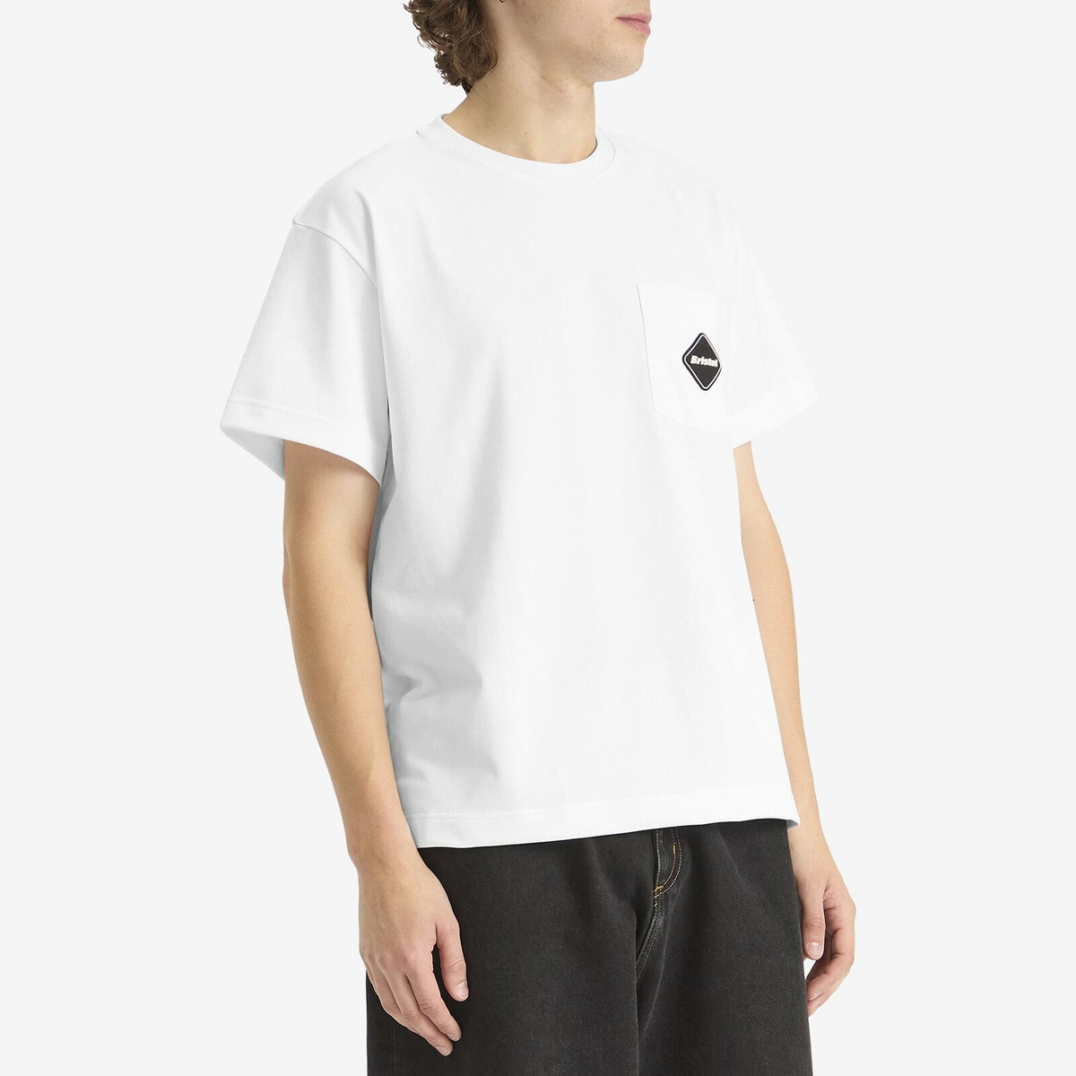 F.C. Real Bristol Men's Emblem Pocket T-Shirt in White F.C. Real