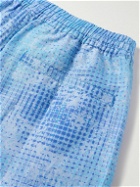 CDLP - Wide-Leg Printed TENCEL™ Lyocell and Linen-Blend Bermuda Shorts - Blue