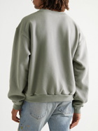 CHERRY LA - Logo-Embroidered Cotton-Jersey Sweatshirt - Gray